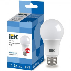 Лампа светодиодная ЛОН A60 E27 11Вт 6500К 990Лм iEK