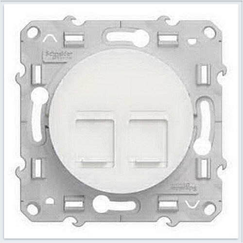 04. S52R481 SE Odace компьютерная 2-я RJ45, кат.5E infraplus (механизм белый) ,