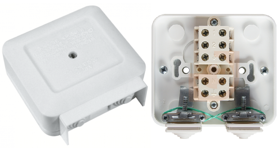 Коробка клеммная SE 102х100х37 (5х6мм, 380В, 40А) IP44