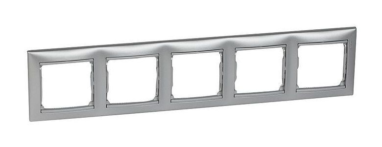 770155 Legrand Valena Алюм. Рамка 5-я гориз