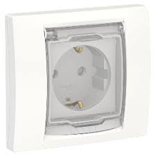 8. SE Unica New Бел Розетка 1-я з/к, со шторками, с крышкой IP44 NU003718, 8. SE Unica New Бел Розетка 1-я з/к, со шторками, с крышкой IP44 NU003718,