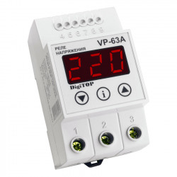 Vp-63A Реле напряжения DigiTOP 63A (max 80A), Vp-63A Реле напряжения DigiTOP 63A (max 80A),