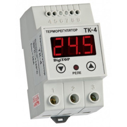 Терморегулятор одноканальный ТК-4 (Нагрев/Охлаждение; –55°+125°C, шаг: 0,1°C) на DIN-рейку DigiTOP Терморегулятор одноканальный ТК-4 (Нагрев/Охлаждение; –55°+125°C, шаг: 0,1°C) на DIN-рейку DigiTOP