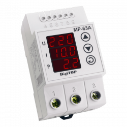 MP-63A МНОГОФУНКЦИОНАЛЬНОЕ Реле напряжения DigiTOP 63A (max 80A), MP-63A МНОГОФУНКЦИОНАЛЬНОЕ Реле напряжения DigiTOP 63A (max 80A),