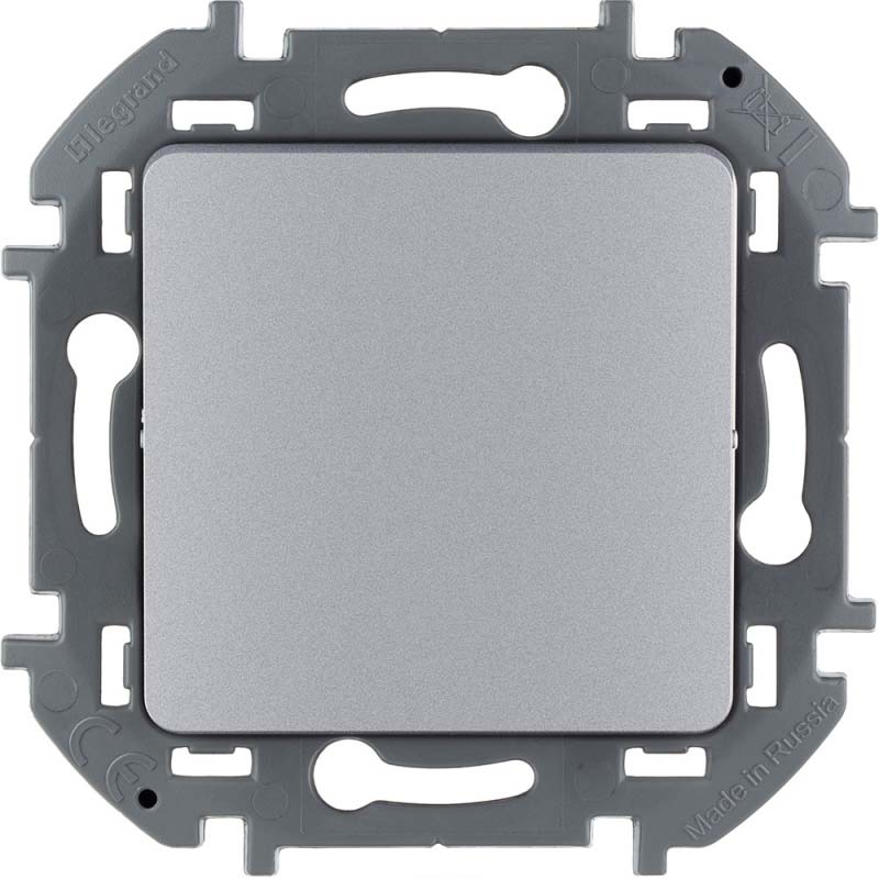 1. 673602 Legrand Inspiria Алюм. Выключатель 1-кл. (механизм) (20)