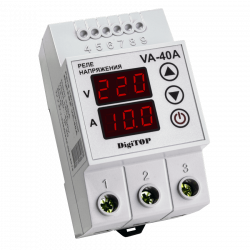 VA-40A Реле напряжения DigiTOP 40A (max 50A) с контролем тока. VA-40A Реле напряжения DigiTOP 40A (max 50A) с контролем тока.