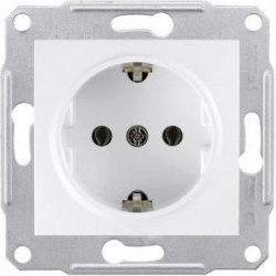 01. SDN3000521 1-я Розетка с/з б/ш бел, 01. SDN3000521 1-я Розетка с/з б/ш бел,