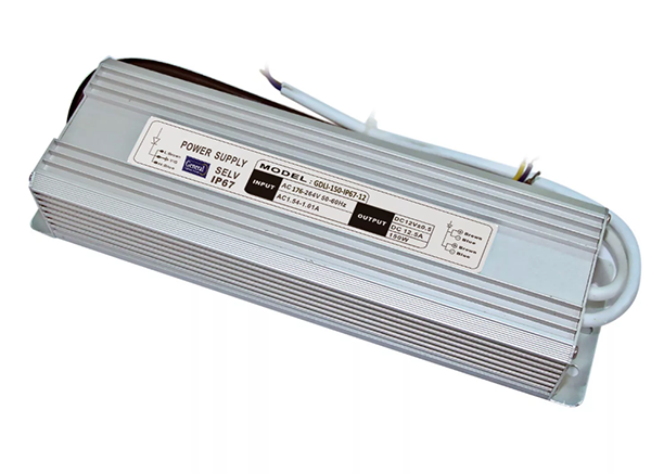 Блок питания влагозащ. General 150w, 12v, IP67, (252х72х45мм),
