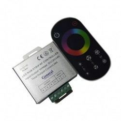 Контроллер RGB General 12-24v, 288-576Вт. сенсорный пульт (67х62х23мм.) Чёрный., Контроллер RGB General 12-24v, 288-576Вт. сенсорный пульт (67х62х23мм.) Чёрный.,
