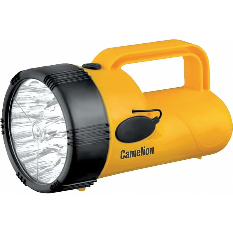 Camelion фонарь ручной аккумуляторный LED 29314 (акк.4V 2.3Ah) 19 св/д. пластик жёлтый/чёрный.,