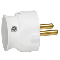 Евровилка Legrand 2К 16А без з/к Элиум белая / черная Евровилка Legrand 2К 16А без з/к Элиум белая / черная