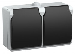 ФОРС Розетка 2-я наружная с/з с крышкой IP54 ФОРС Розетка 2-я наружная с/з с крышкой IP54