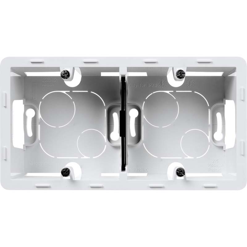 7. 673990 Legrand Inspiria Коробка накладного монтажа 2х Белая