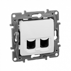 672255 Legrand Etika Белая Розетка 2-ая компьютерная RJ45, кат.5E (механизм) (10), 672255 Legrand Etika Белая Розетка 2-ая компьютерная RJ45, кат.5E (механизм) (10),