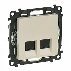 753541 Valena LIFE Беж. Розетка двойная комп. 2хRJ45 кат. 5е UTP., 753541 Valena LIFE Беж. Розетка двойная комп. 2хRJ45 кат. 5е UTP.,