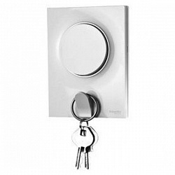 S52P722 SE Odace Рамка x1 с держателем для ключей, Белый , S52P722 SE Odace Рамка x1 с держателем для ключей, Белый ,