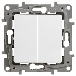 672212 Legrand Etika Белый Переключатель 2-кл. (механизм) (20), 672212 Legrand Etika Белый Переключатель 2-кл. (механизм) (20),