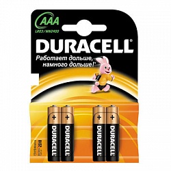 Элемент питания "Duracell" LR03 ("ААА" мизинчиковый алкалиновый) Элемент питания "Duracell" LR03 ("ААА" мизинчиковый алкалиновый)