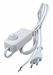 Шнур сетевой DM103 200W 1,5+0,5метра (с диммером) Белы Шнур сетевой DM103 200W 1,5+0,5метра (с диммером) Белы