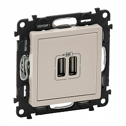 753512 Valena LIFE Беж. Розетка двойная USB., 753512 Valena LIFE Беж. Розетка двойная USB.,