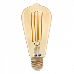 General ST64 E27 13Вт 2700К 1025Лм Филамент ЗОЛОТО (нитевидная), General ST64 E27 13Вт 2700К 1025Лм Филамент ЗОЛОТО (нитевидная),