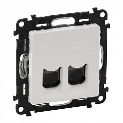 753441 Valena LIFE Белая Розетка двойная комп. 2хRJ45 кат. 5е UTP., 753441 Valena LIFE Белая Розетка двойная комп. 2хRJ45 кат. 5е UTP.,