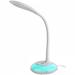 Светильник светодиодный, настольный 11Вт 5000K+RGB подсветка, 3 ур. яркости, 600Лм, белый General, Светильник светодиодный, настольный 11Вт 5000K+RGB подсветка, 3 ур. яркости, 600Лм, белый General,