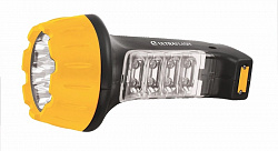 Ultraflash фонарь ручной аккумуляторный LED3807 (акк.4V 0.5Ah) 3+4 св/д, пластик черный/желтый., Ultraflash фонарь ручной аккумуляторный LED3807 (акк.4V 0.5Ah) 3+4 св/д, пластик черный/желтый.,